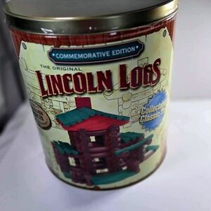 Lincoln Logs Commemorative Edition Collectible Classic Tin Building Toy